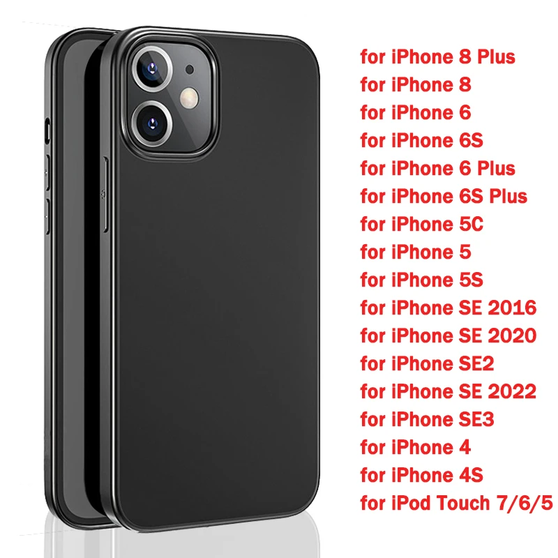 Официальный силиконовый чехол для телефона iPhone 8 Plus 6 6S 5 5S 5C SE 2020 2022 iPod Touch 7/6/5