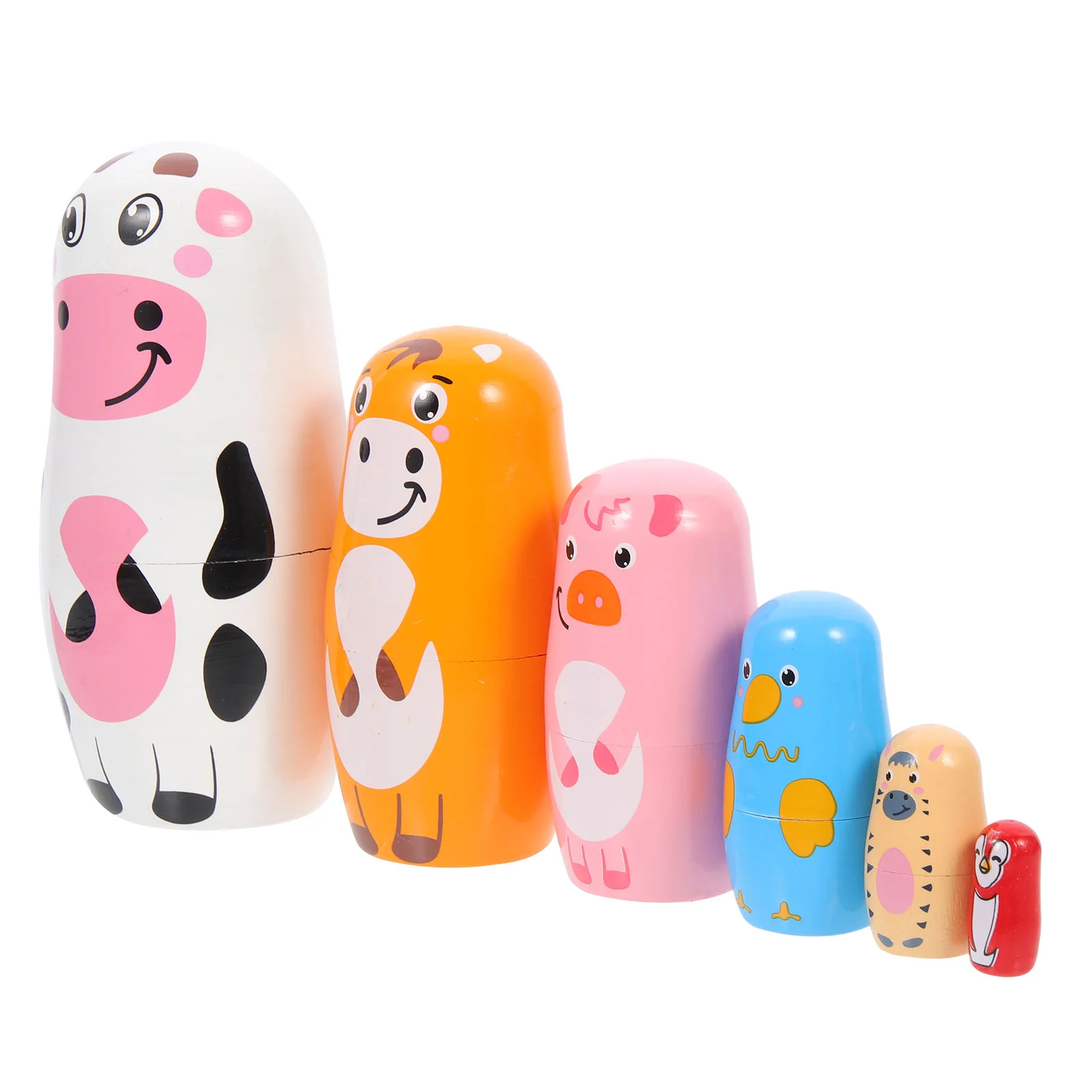 

Cow Matryoshka Creative Matryoshkas Toy Nesting Dolls Home Decor Ornaments Wooden Stacking Nested Child Toys