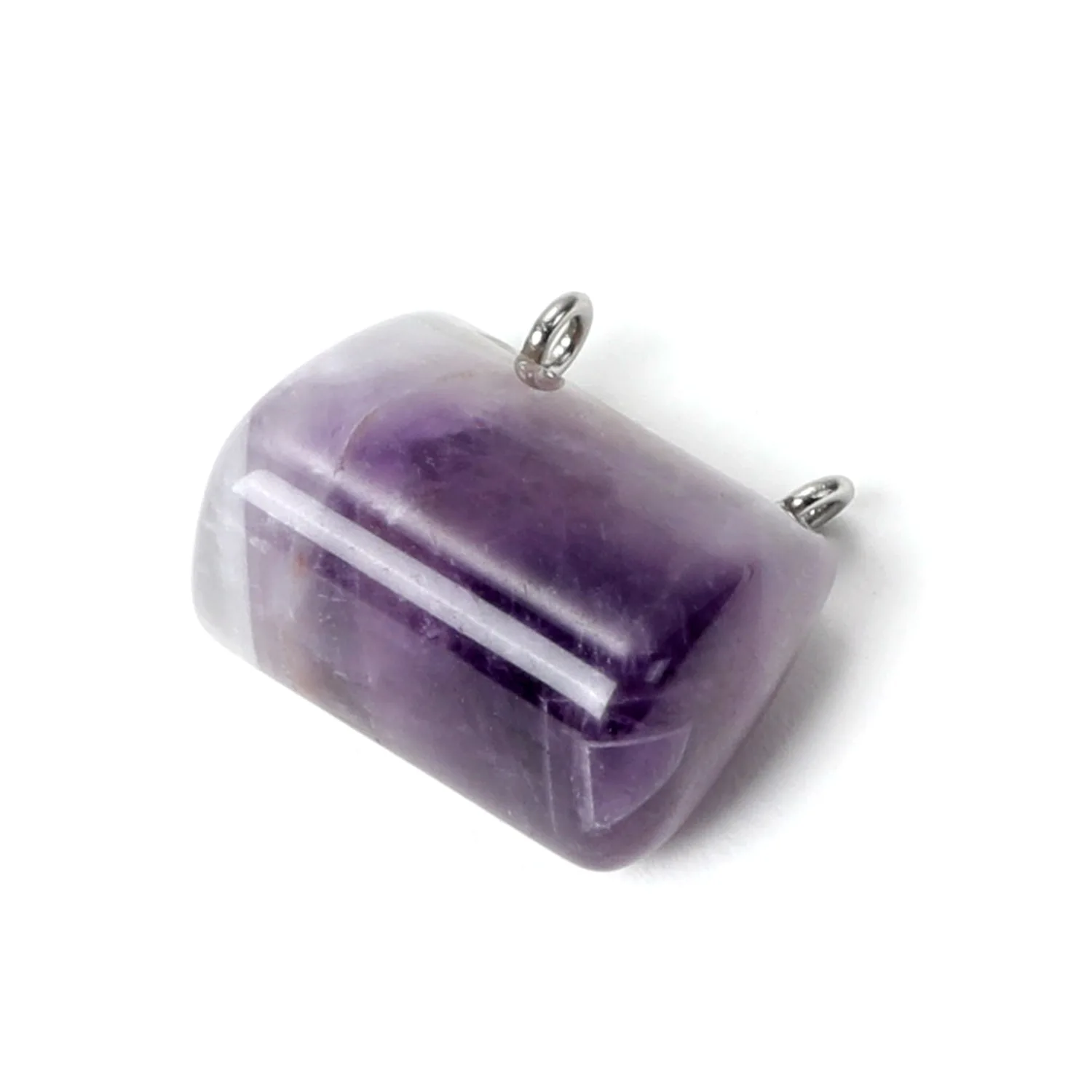 12pcs Natural Stone Mini Bag Pendant Amethyst Rose Quartz Crystal Security Slot Charms Women Jewelry Gift