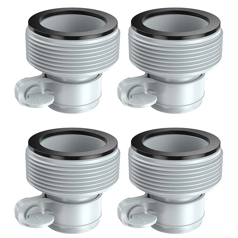 

4PCS Pool Hose Adapter 1.25 Inch To 1.5 Inch Type B Hose Adapter Clamp On Fittings Converter For Intex Pool Filter Pump