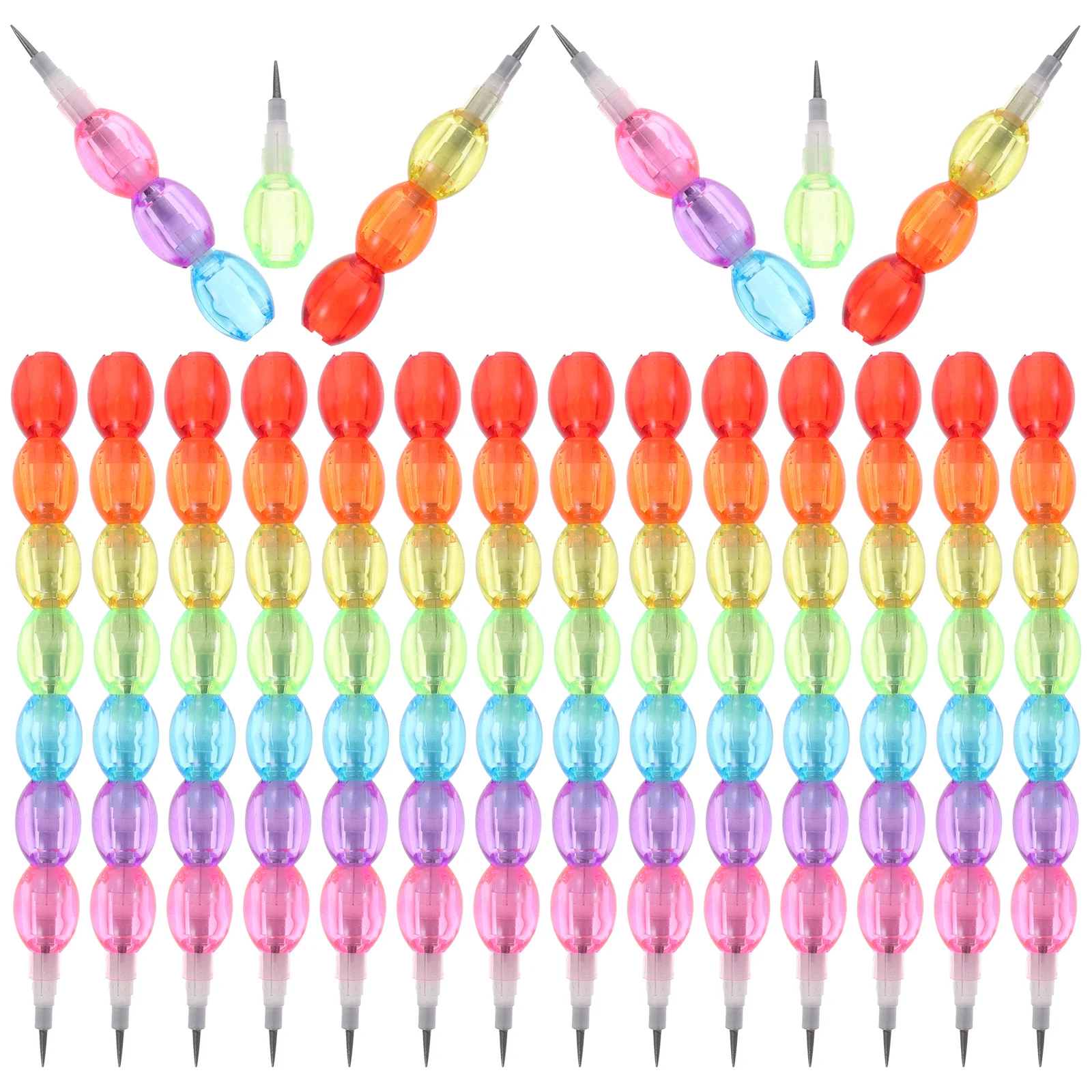 

16 Pcs Kid Prizes Egg Convenient Stacking Pencils Kids Party Favors Bright Color Student