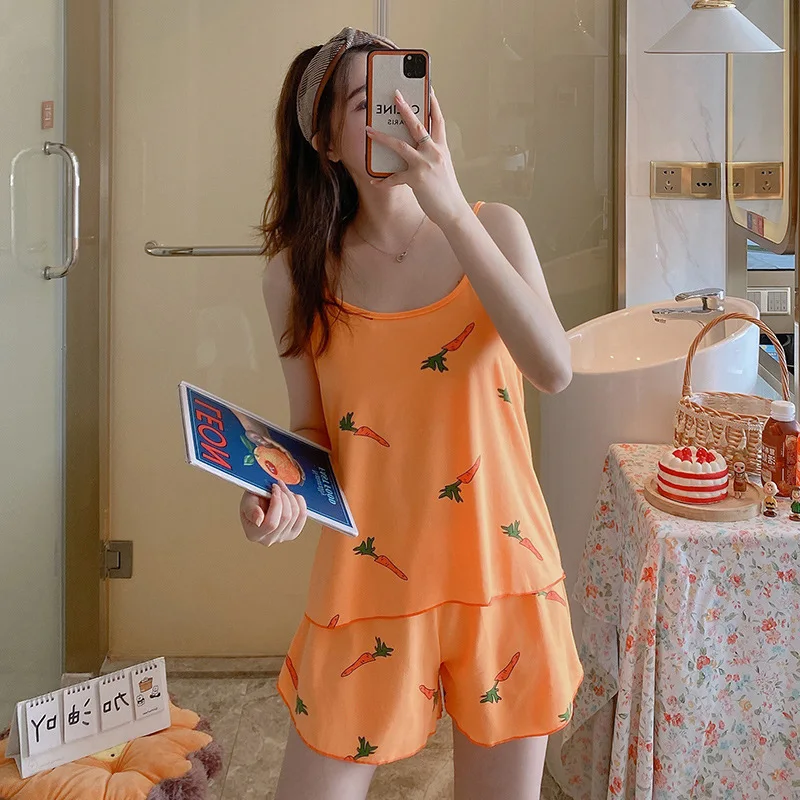 Ladies Sexy 2 Piece Pajama Set Deep V Neck Pyjamas Shorts Set Lace Pijama Suit Sleepwear For Women Sexy Nighties