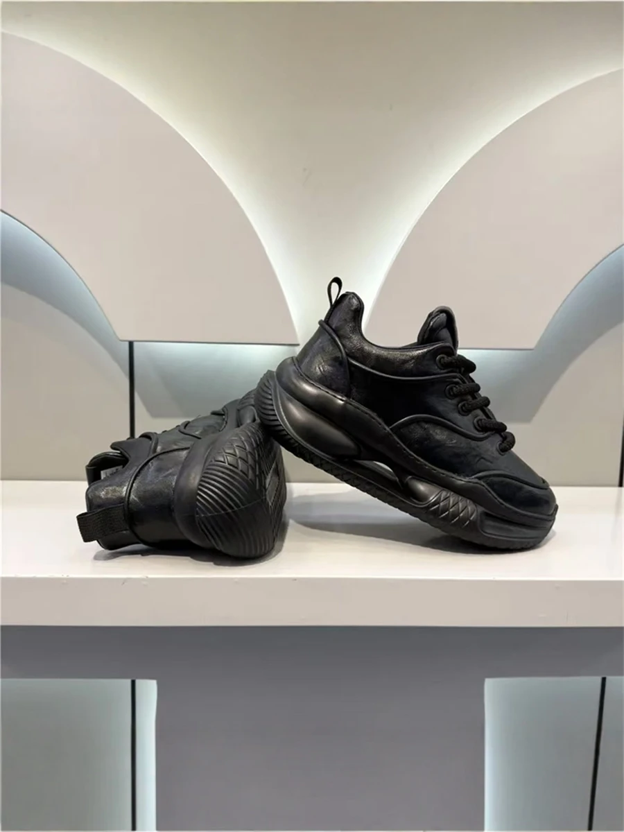 Осень и зима новая универсальная модная мужская обувь на шнуровке Ozhouzhan