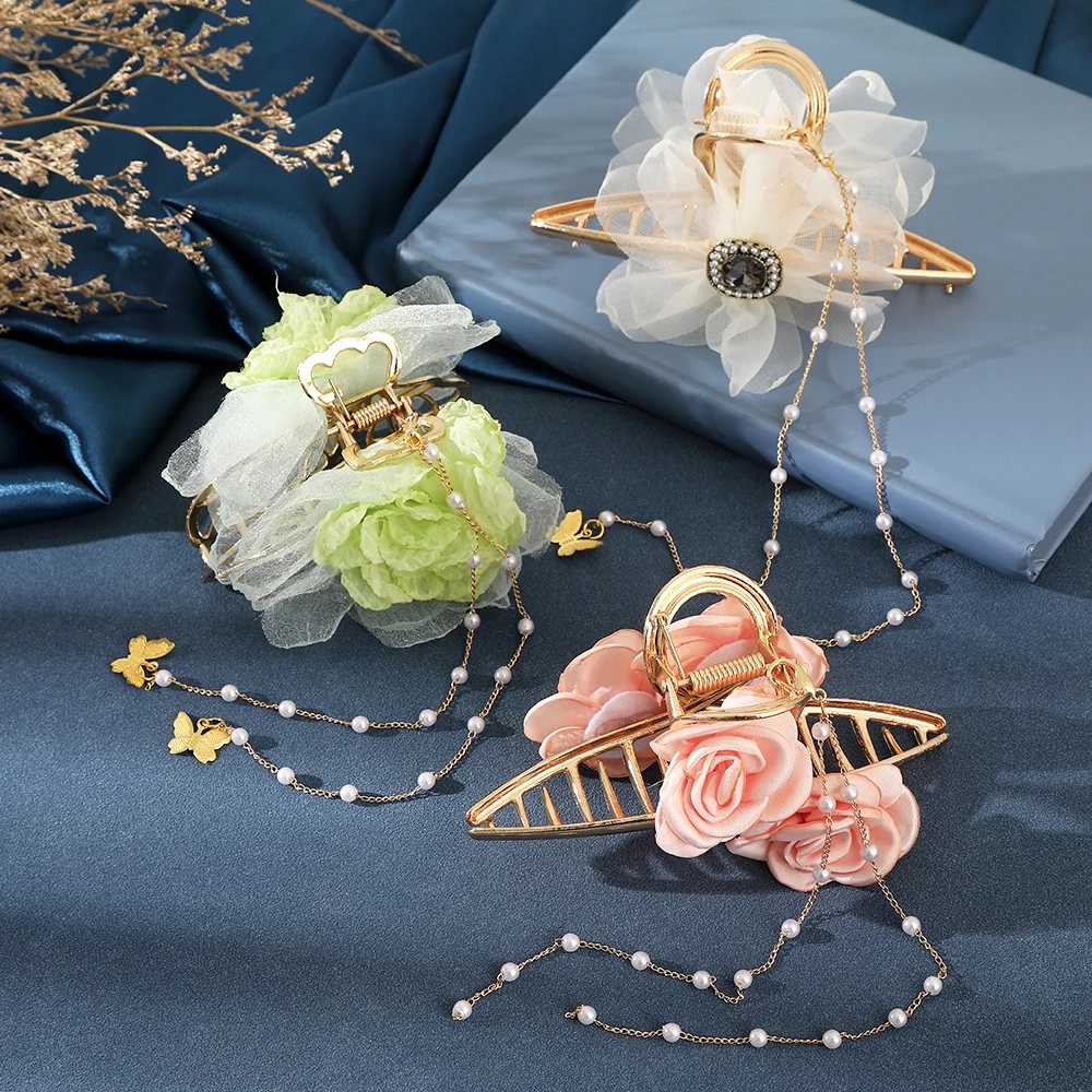 

Женские заколки с металлическим хвостом Haimeikang, заколки для волос с жемчугом, милые модные заколки, повязка на голову, аксессуары для волос с ...