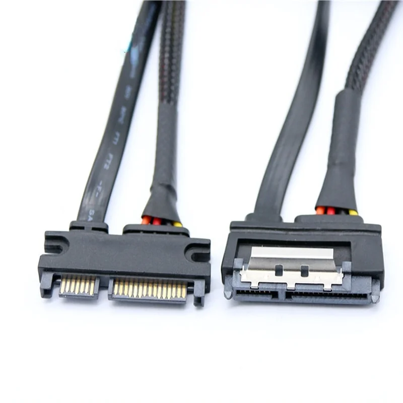 

Sata7 + 15p male to female extension cable with shrapnel sata3.0 hard disk power data integrated connection cable