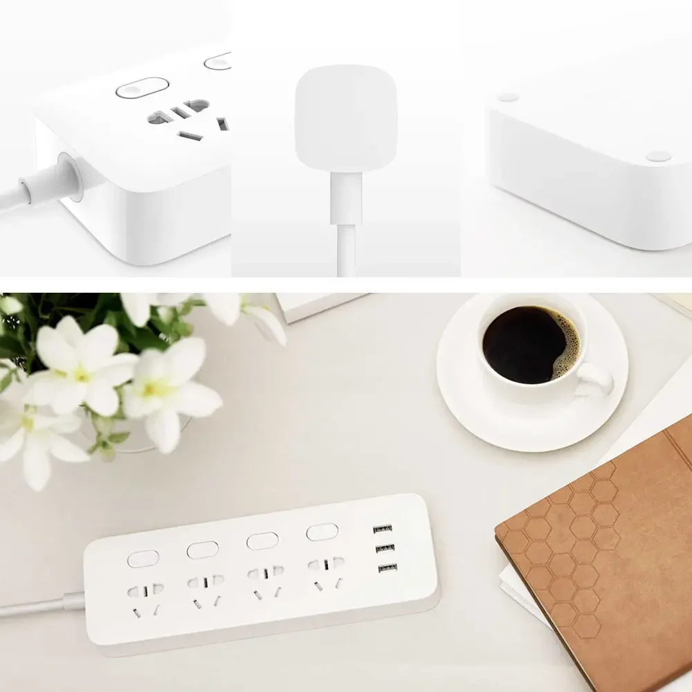 Удлинитель Xiaomi Mijia с 3 USB-портами и 4 портами 2500 Вт