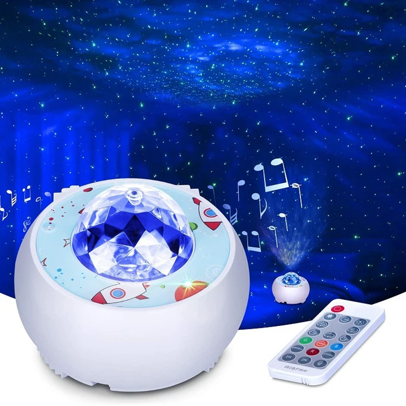 Звездный проектор голос светящийся луна туманность волна с музыкой Bluetooth-динамик