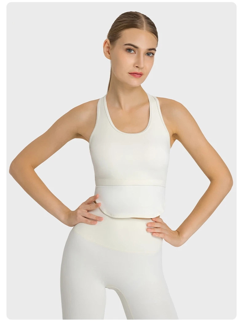 NWT Al Yoga Sports Bra Women's Summer Thin Open Umbilical Breathable Shockproof Running Yoga Bra Gather Anti Sag Fitness Vest