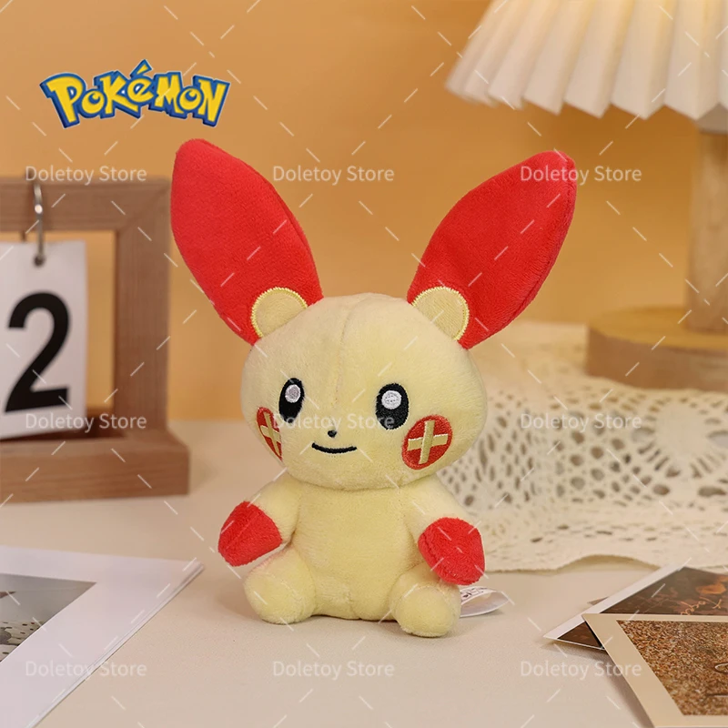 Фото Плюшевые игрушки серии Fit Pokemon: Wooper, Kangaskhan, Minun, Plusle, Phantump, Duskull с светящимися глазами, мягкие плюшевые куклы-животные, игрушки на день рождения для детей №5