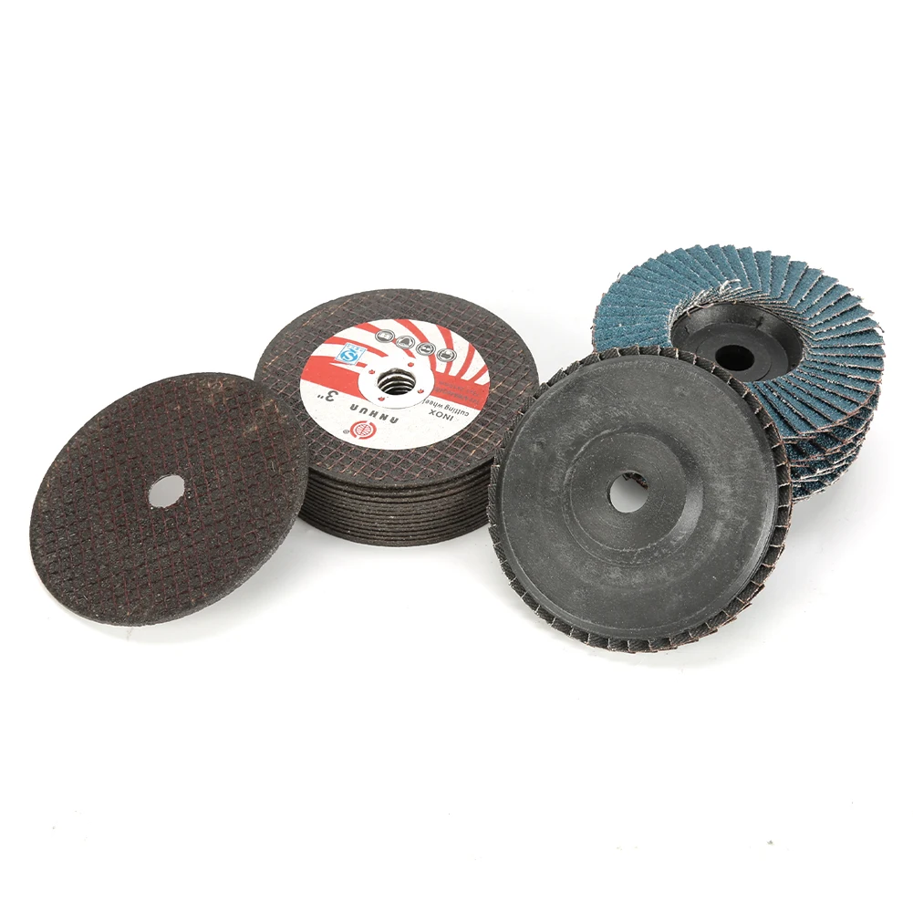 

15pcs 75mm Cutting Discs +5pcs Flat Flap Discs Grinding Wheel Metal Cutting Disc Polishing Sheet For Angle Grinder Abrasive Tool
