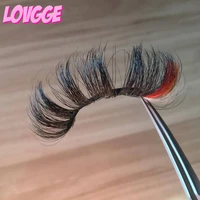 lovgge lashes with color streaks 25mm mink eye lash supplies wholesale vendor dramatic flare fluttery wispy glam drop shipping