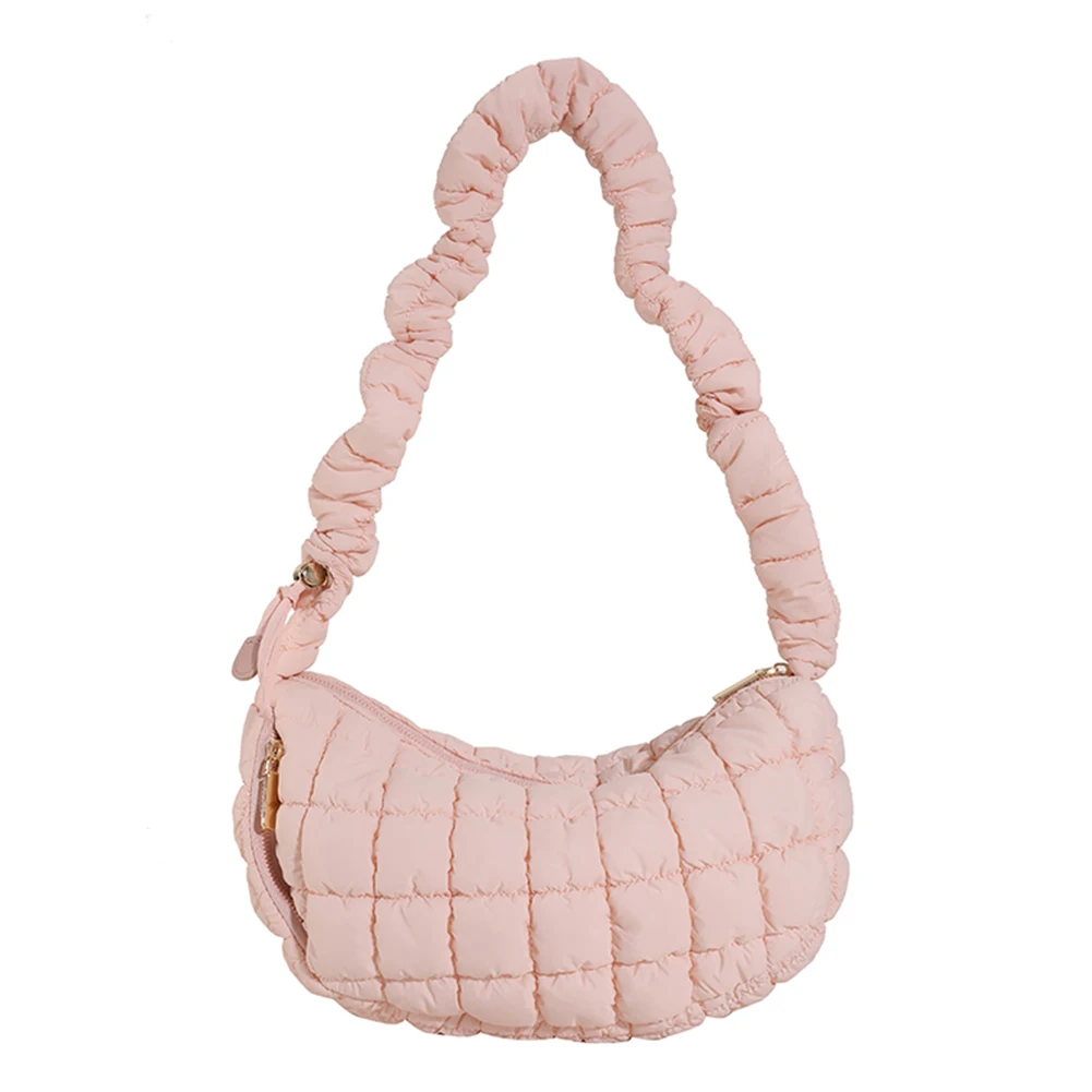

Женские Плиссированные сумочки в форме облака, модная повседневная женская сумка через плечо, стеганая подкладка, простая вместительная сумка-тоут для девушек