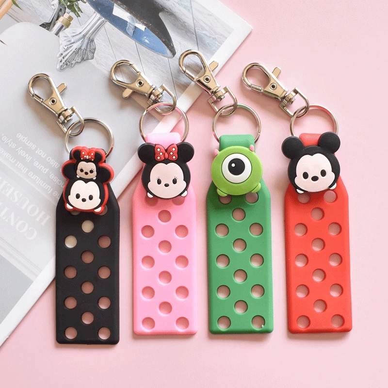 

Disney Mickey Mouse Minnie Donald Duck Stitch Cartoon Keychain PVC Anime Figures Dolls Keychain Pendant for Kids Birthday Gifts