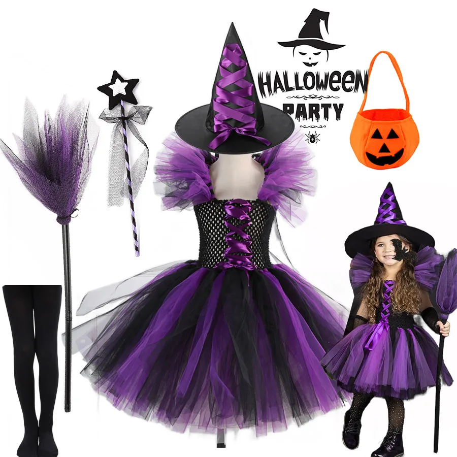 2 шт. платье-пачка ведьмы с шляпой на весь день Святого Валентина костюм