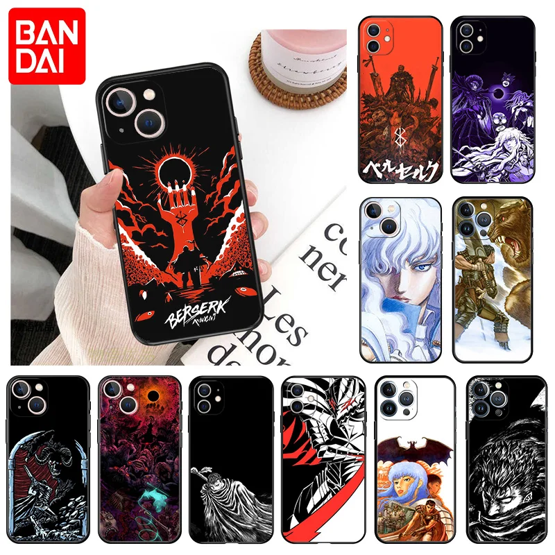 Чехол для телефона iphone 13 12 11 Pro Max XR SE 2022 Mini 8 7 Plus X XS 6S Berserk Guts Аниме роскошный матовый