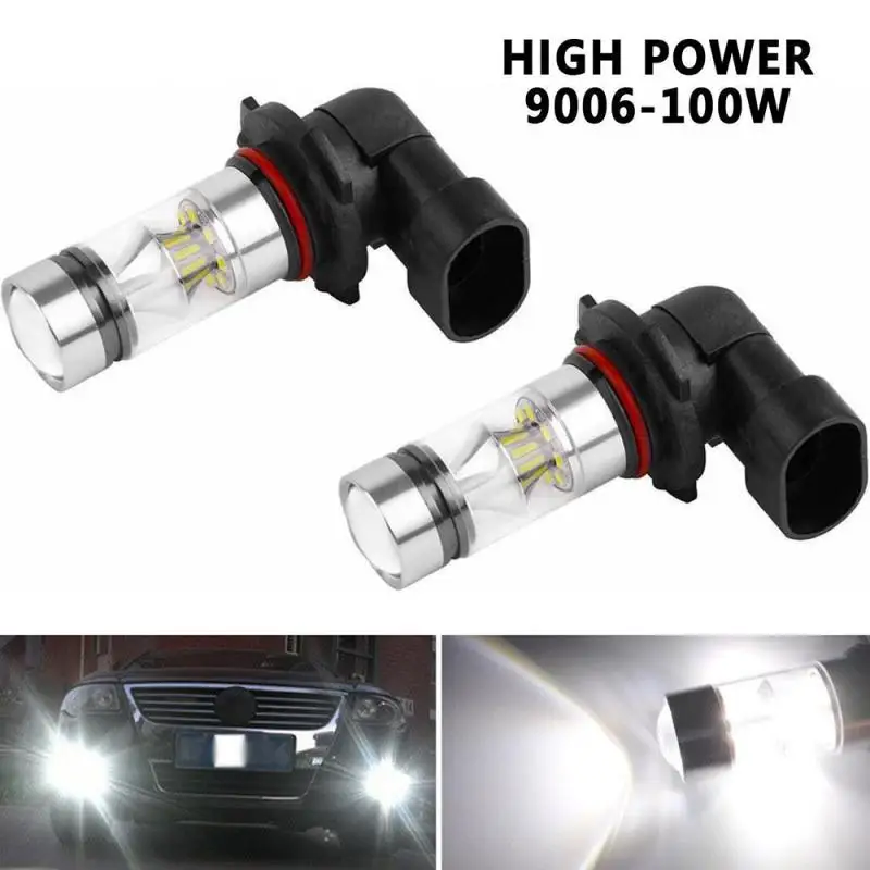 

9006 Hb4 Led 2323 100w прочные ДХО, противотуманные лампы, универсальные дневные ходовые огни, суперъяркие Автомобильные противотуманные фары для во...
