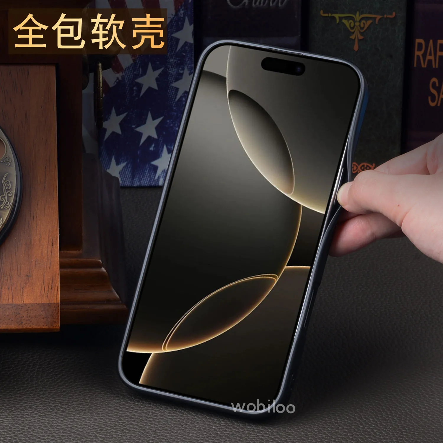 Брендовый кожаный чехол Wobiloo для телефона Iphone 16 Pro Max чехол-накладка Plus