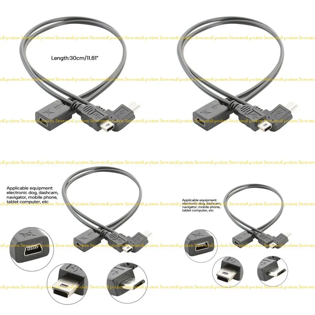 Фото R1WD Мини-USB-разветвитель кабель «мама» на 5-контактный разъем «папа» микро-папа зарядный кабель №1