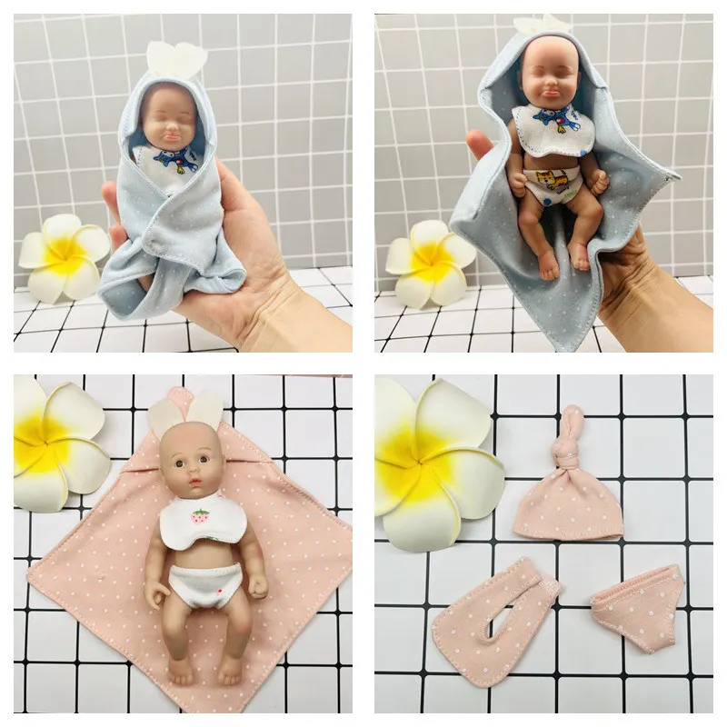 Милая кукла-Реборн одежда для 6-дюймовой Мини-куклы-младенца цельная силиконовая