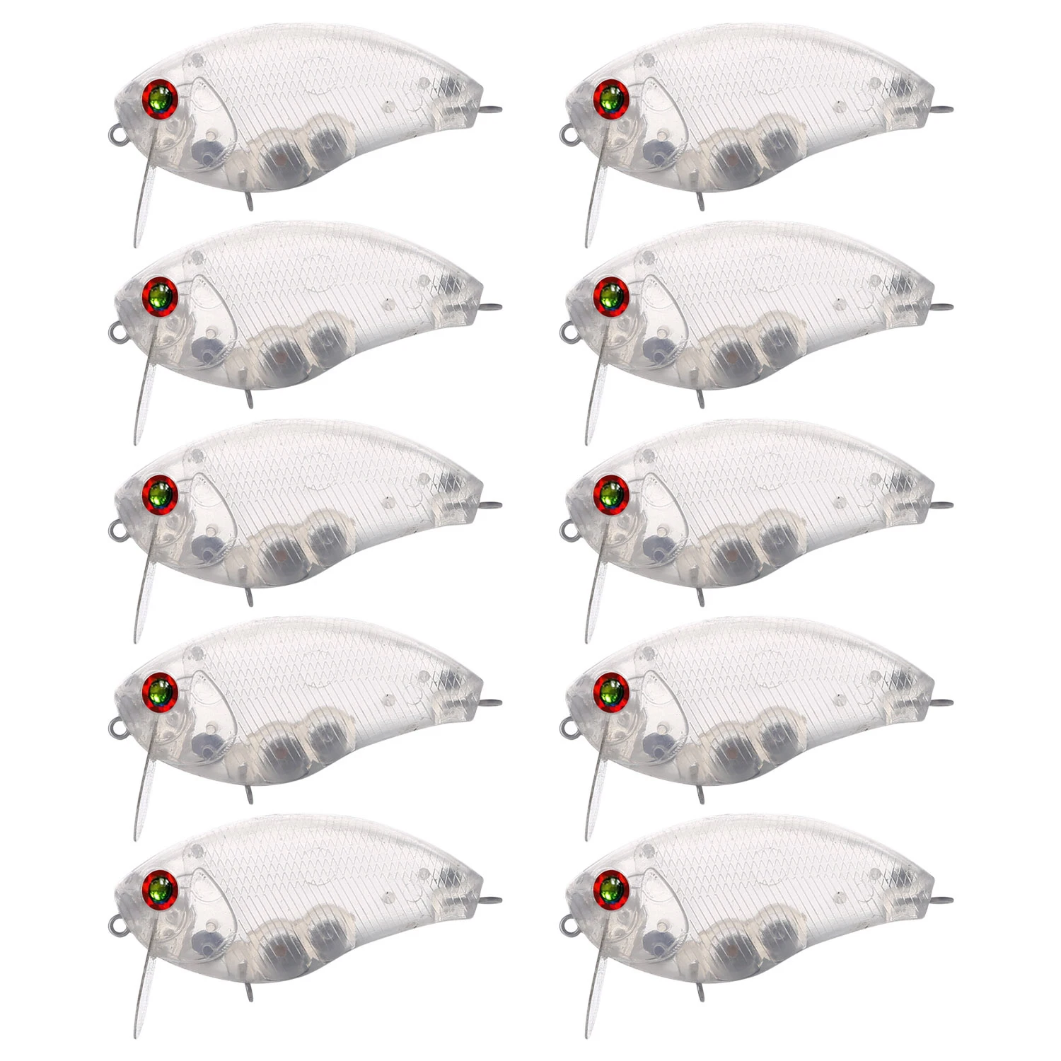 Набор неокрашенных приманок для рыбалки пустые прозрачные гольян поппер воблеры