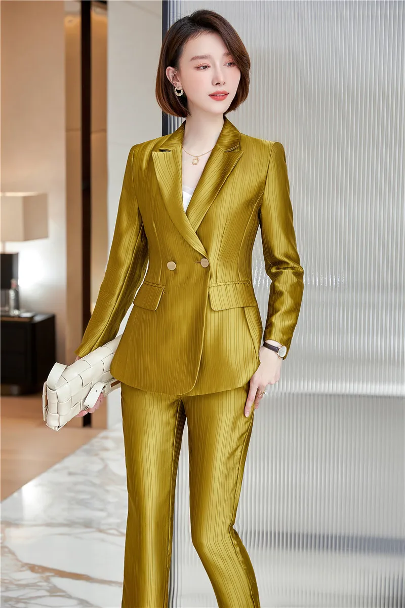 Женские деловые костюмы из высококачественной ткани профессиональные блейзеры