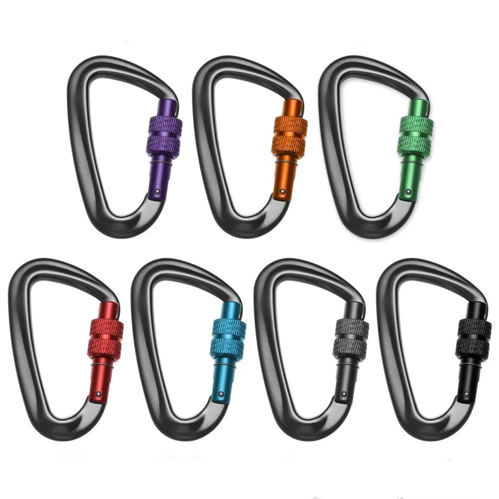 

7075 Quickdraws Locks Buckle Shape Sport Carabiner Security Outdoor Professional Climbing Equipment Safety Lock Climbing