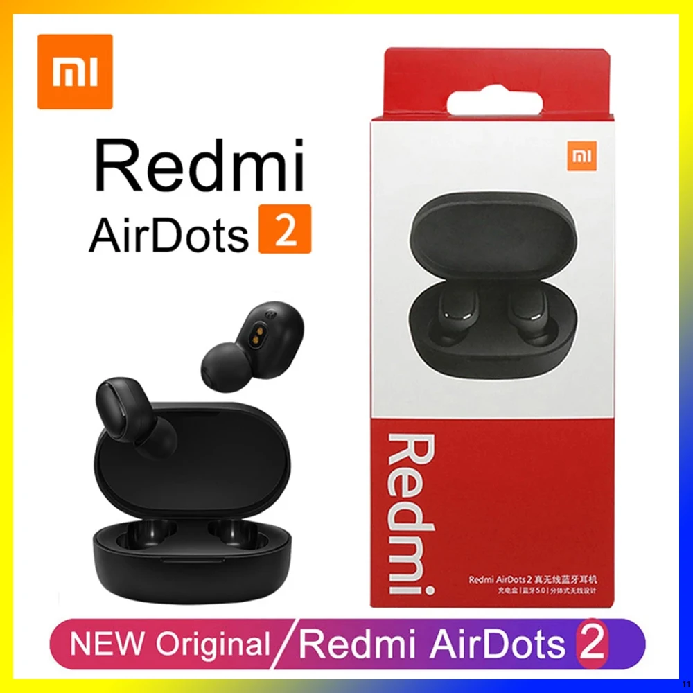 

Оригинальные беспроводные наушники Redmi AirDots 2 Mi Ture, наушники-вкладыши, гарнитура Fone, Bluetooth наушники Xiaomi Airdots 2, беспроводные наушники