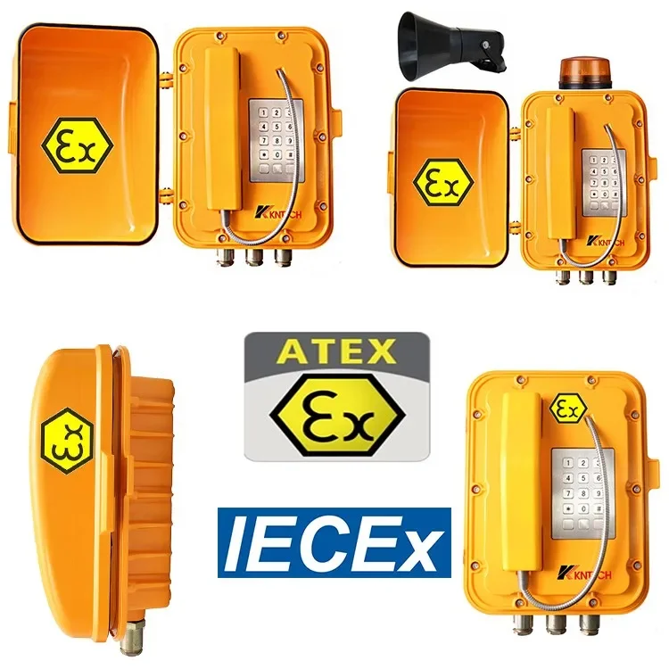 KNTECH KNEx8 SIP Взрывозащищенный телефон Водонепроницаемый VOIP ATEX Ex Proof IP-телефон с