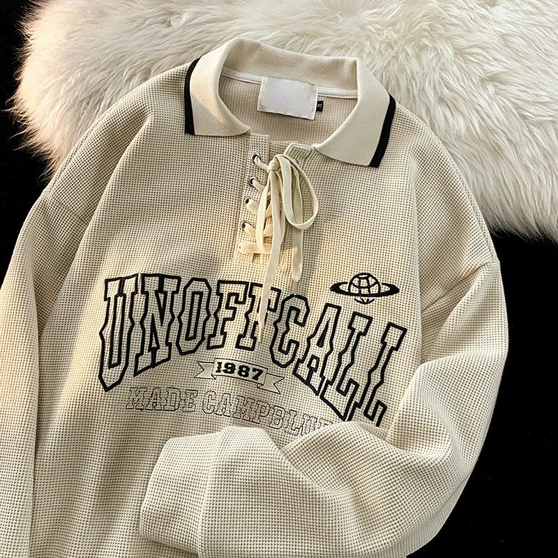 Женская хлопковая уличная куртка-поло с Вафельной вышивкой спортивная куртка