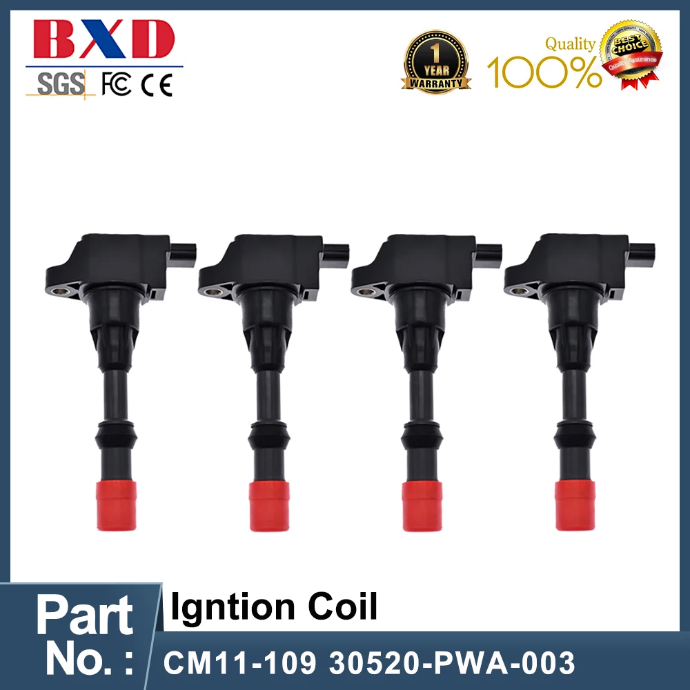 Ignition Coil 30521-PWA-003 30521PWA003 30521PWAS01 CM11-108 CM11108  For 2001-2012 HONDA Civic Jazz 1.3L L4