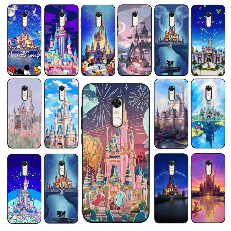 

Disney Pink Castle Phone Case for Redmi 5 6 7 8 9 A 5plus K20 4X 6 cover