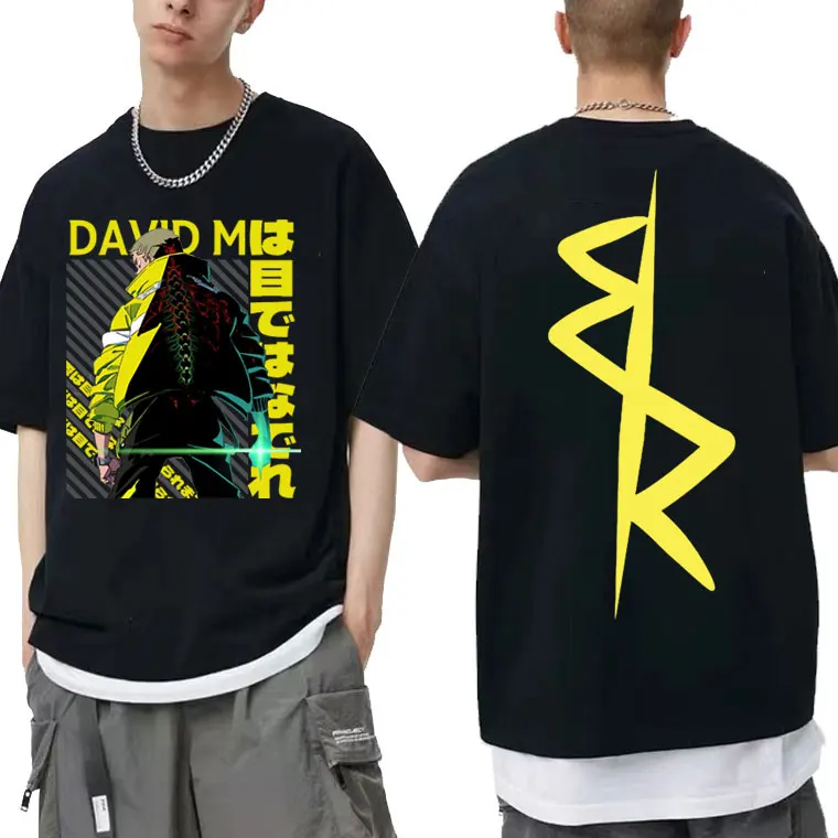 

Anime Rebecca Lucy David Cyberpunk Edgerunners Men Women Harajuku Hip Hop T-shirts Men's Streetwear Double Sided Print Tshirt
