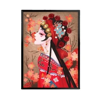 beauty cross stitch 2021 new embroidery beijing opera hua dan girls living room bedroom small hand made thread embroidery