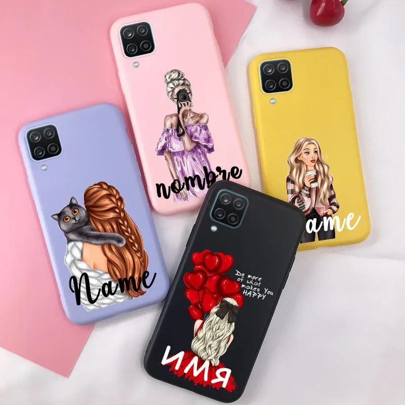 

Индивидуальный чехол для Samsung Galaxy M12 M11 M21 M31 S M31S M30S, чехол для телефона, Силиконовый Модный бампер с именем девушки