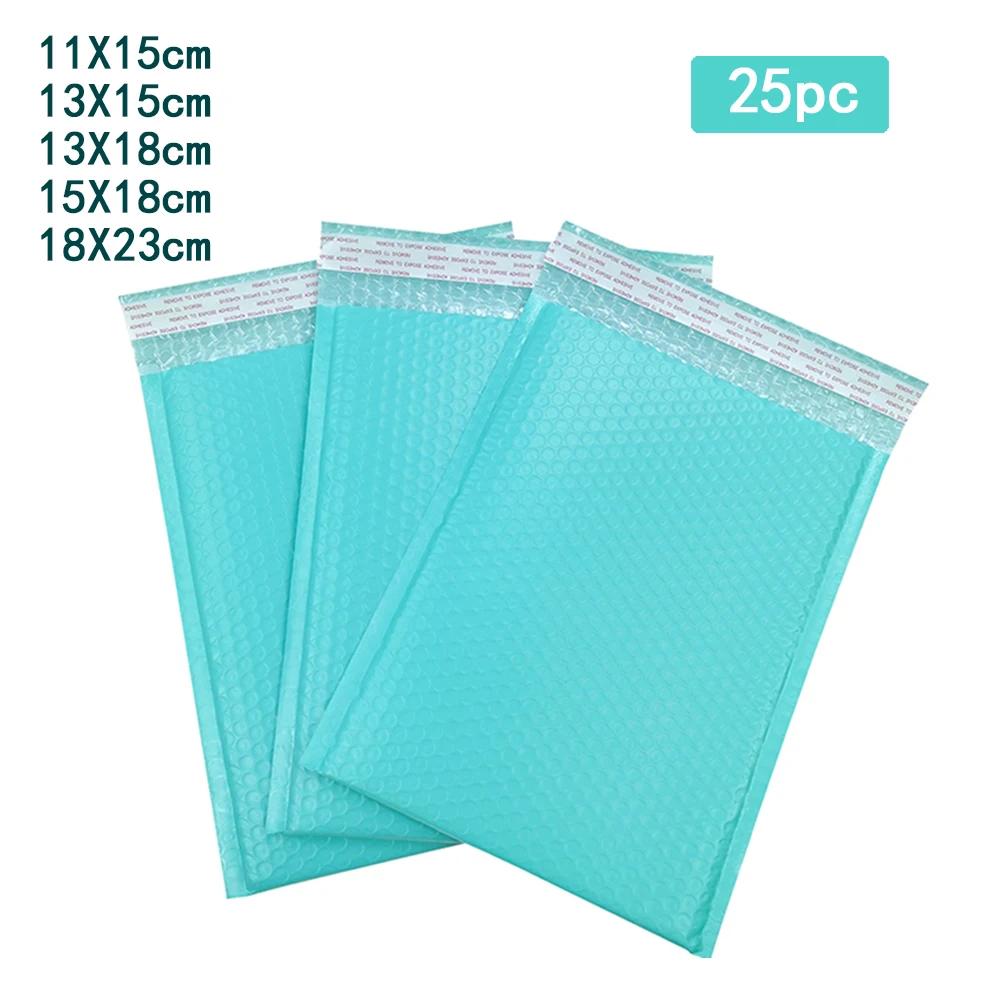 

25PCS Bubble Mailer Poly Shipping Envelopes Bubble Shipping Bags Mailer Mailing Bags Padded Envelopes Packaging Teal Gifts