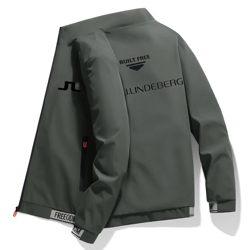 Куртка-бомбер 2022 J Lindeberg Golf мужской кардиган уличная бейсбольная трикотажная