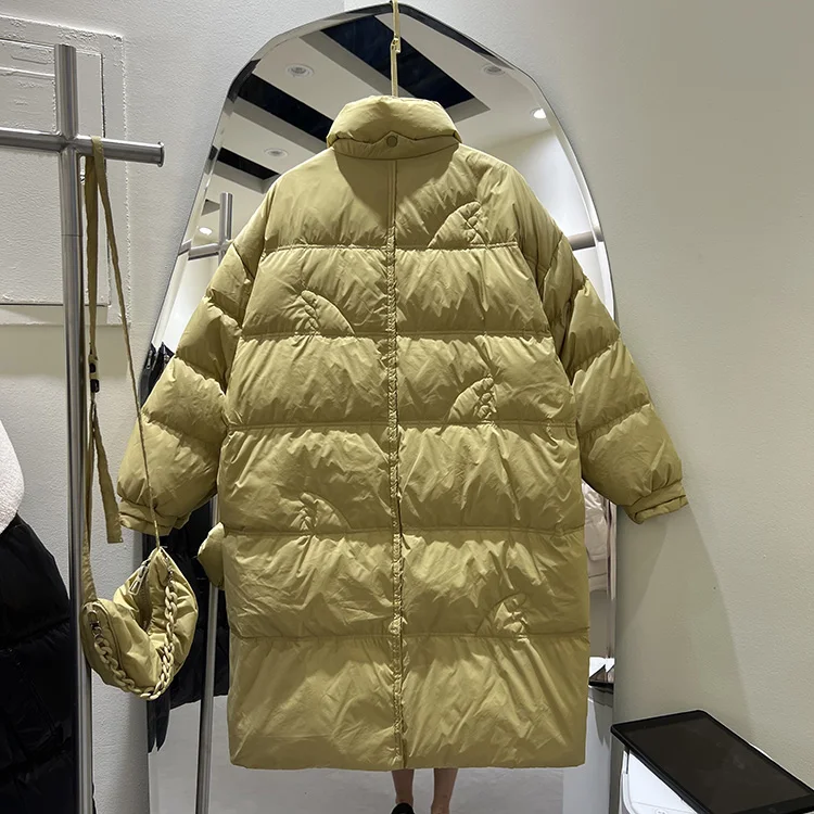 New Women Long Down Jacket Casual Style Autumn Winter Coats And Parkas Female Outwear