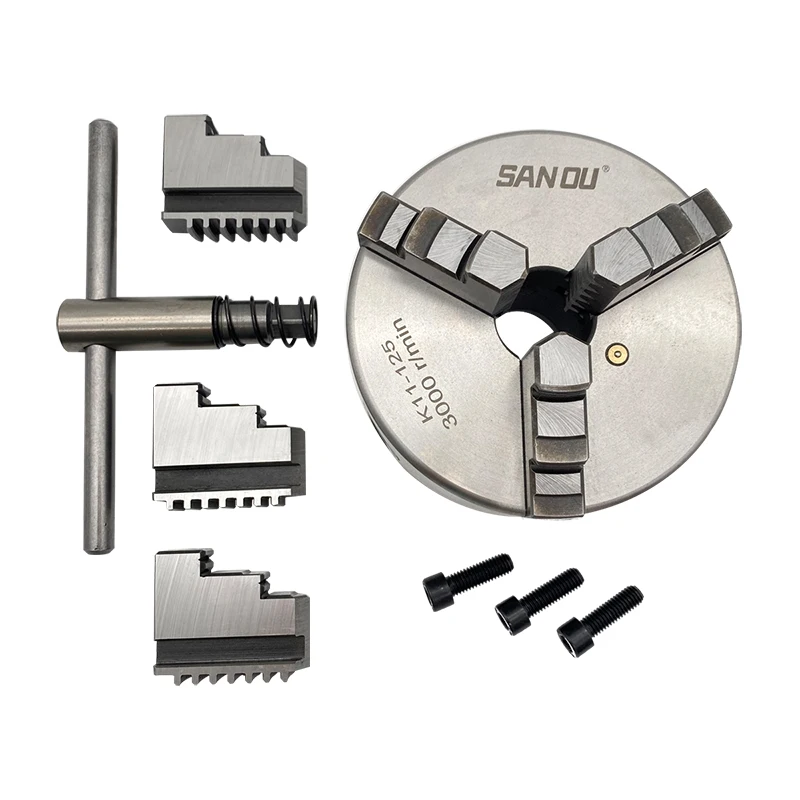 Lathe Chuck 125mm 3 Jaw Self-Centering Chuck K11-125 Mini Sc