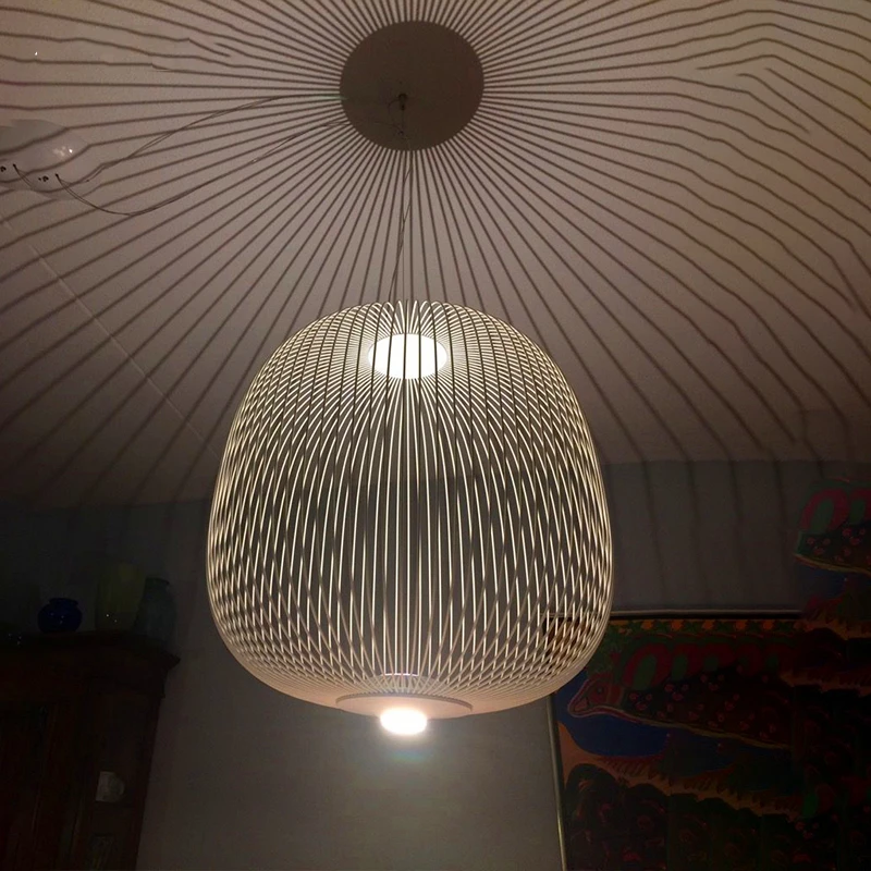 

Nordic Remote LOFT Pendant Lights Control Creativity Spokes Bird Cage Pendant Lamp Industrial Iron Indoor Decor Lighting Fixture