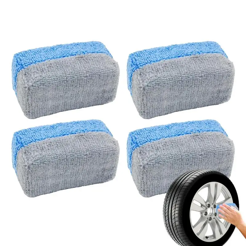 

4 шт., восковая Губка из микрофибры для мытья автомобиля
