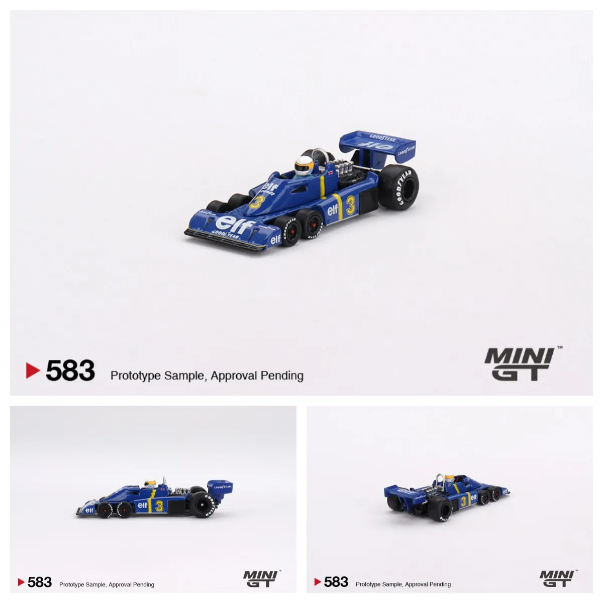 

Presale On November Mini Gt 1:64 Tyrrell P34 #3 Jody Scheckter 1976 Swedish GP Winner 583/584 Diecast Model Car