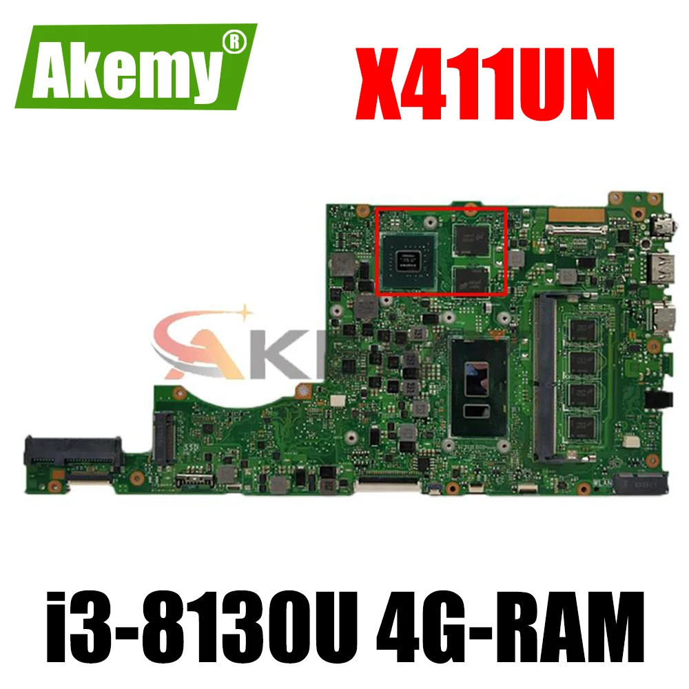 

For ASUS Vivobook S14 Mainboard X411UN X411UNV X411UQ X411UA X411U Laptop motherboard Motherboard i3-8130U MX150 GPU 4GB-RAM