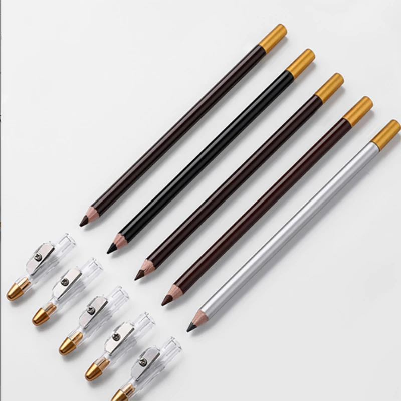 

5 Colors Eyebrow Pencil Waterproof Eye Brow Eyeliner Eyebrow Pen Brown/Black with Sharpener Eye Makeup Beauty Cosmetic Tool