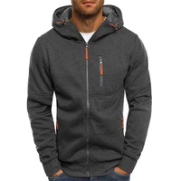 autumn men zipper hoodies sports fashion hooded sweatshirts outdoor casual pocket sportswear fitness leisure fit cardigan coat
