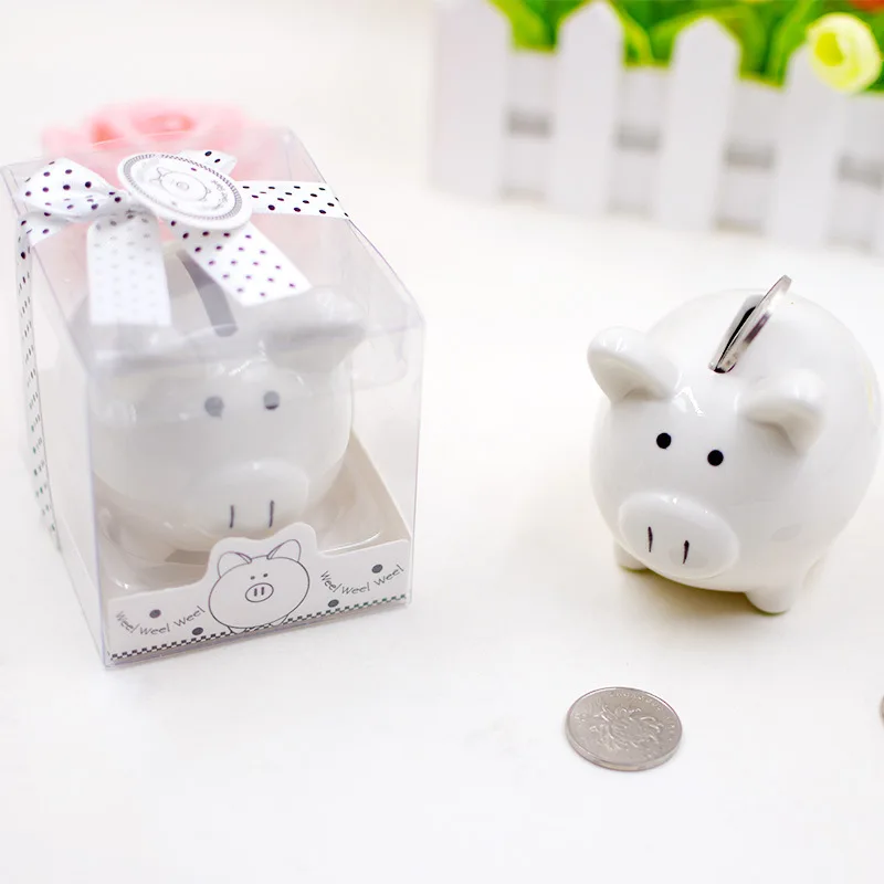 

Cute Ceramics Pig Piggy Bank Cartoon Pig Coins Storage Money Saving Box Home Desktop Ornament Decor Kids Birthday Practical Gift