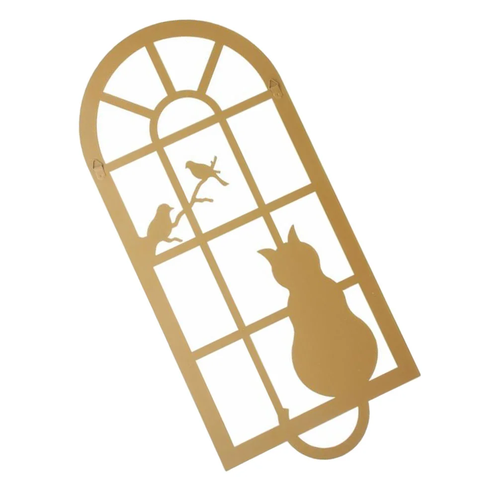 

1pc Wall Pendant Window Cat Design Wall Pendant Vintage Wall Ornament for Home Garden