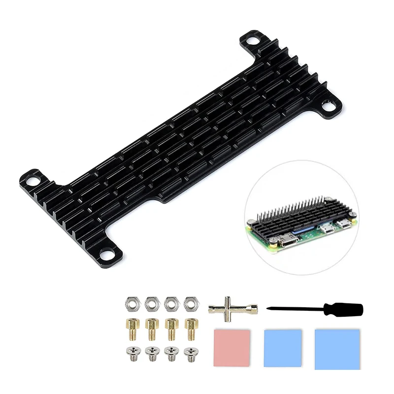 

Aluminum Heat Sink Radiator With Silicone Thermal Pad Suitable For Raspberry Pi Zero 2 W / W / WH / Zero 1.3