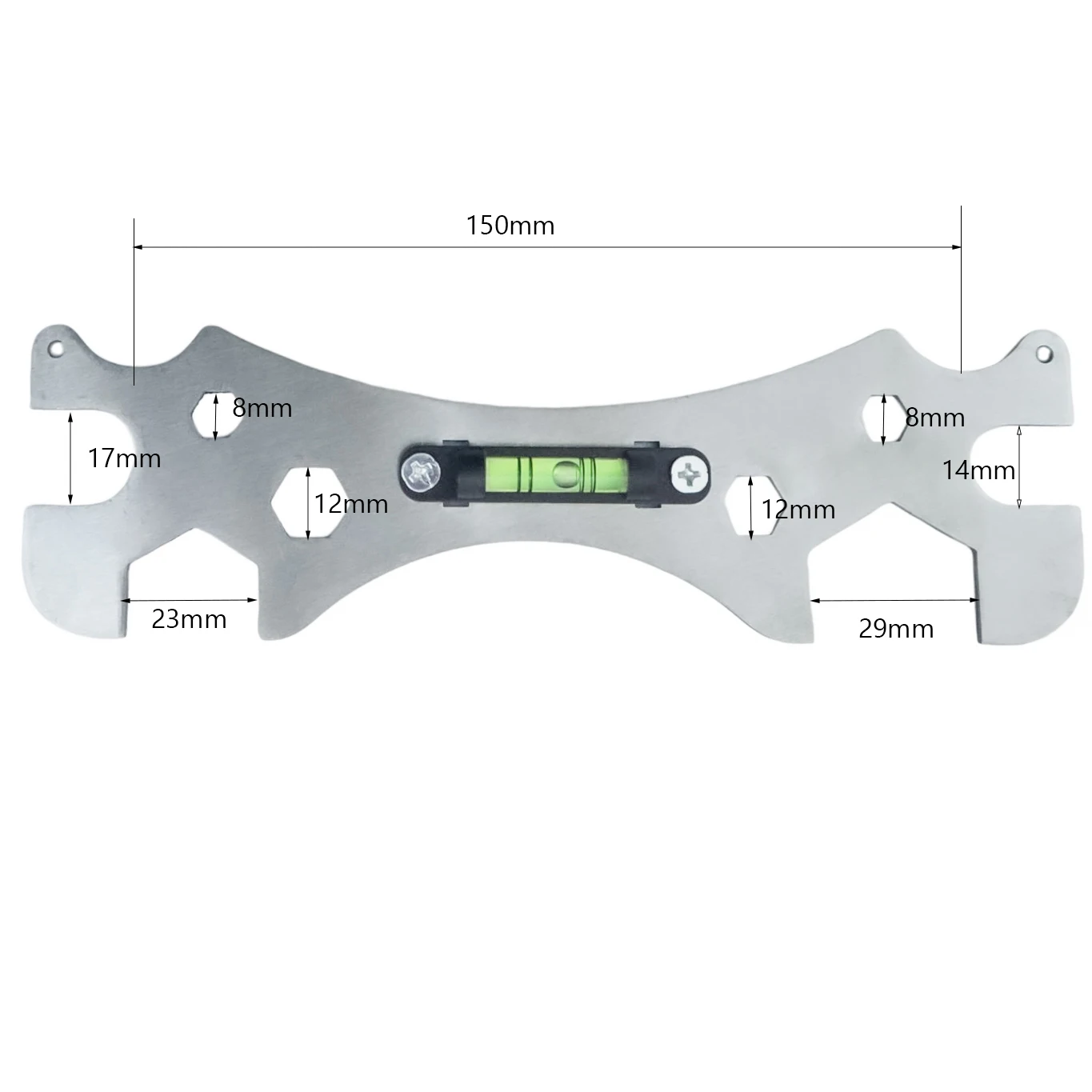 

Faucet Home Tool For Head Stainless Wrench Plumbing Steel Level Ruler Double Multifunctional Measuring Shower Distance Wrench