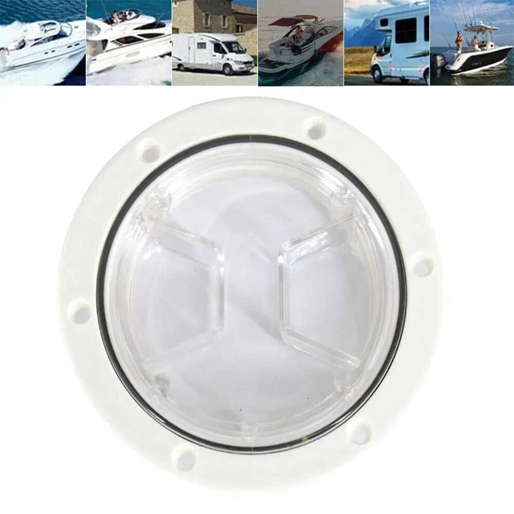 

Yacht Cruise Ship Clear 4/6 Inch Non-slip Round Sailing Inspection Boat Marine Deck Cover Lid