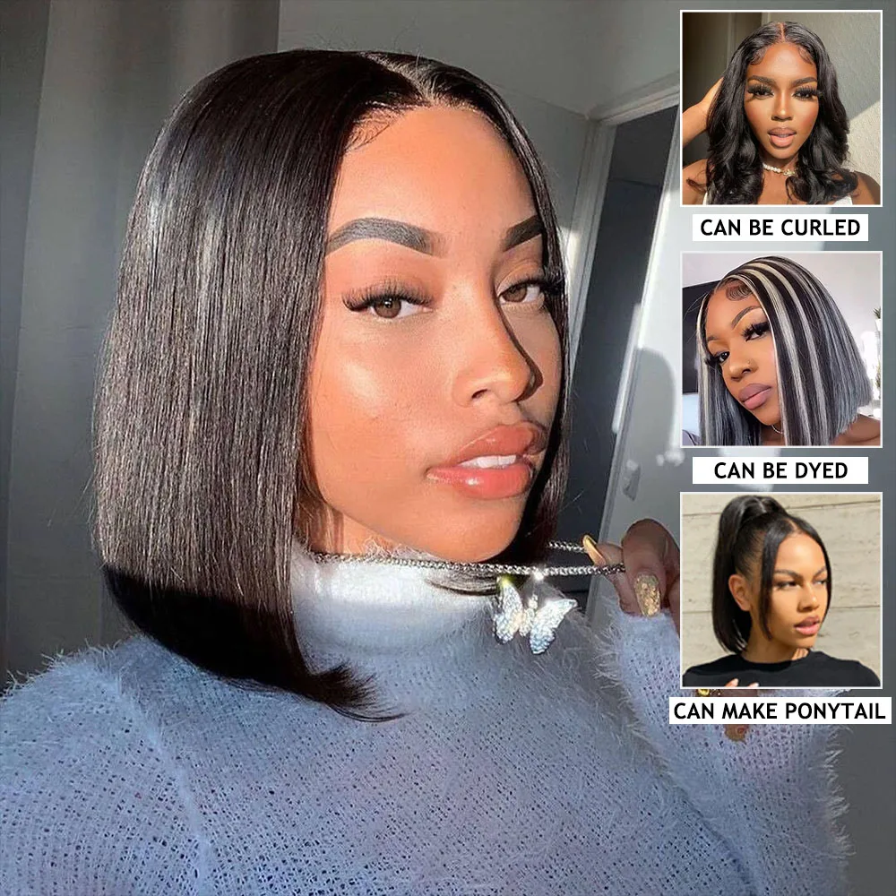 Scheherezade Straight Lace Front Wigs Short Wigs Human Hair For Women Bob Wig Lace Front Human Hair Wigs Cheaper Natural Wig